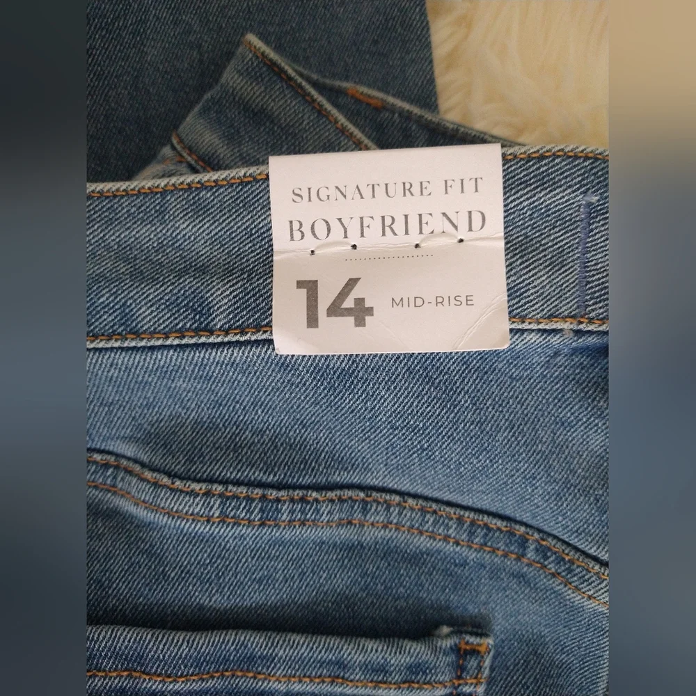 💙Lane Bryant Mid-Rise Signature Fit Boyfriend Blue Jeans Sz. 14💙 - Picture 6 of 11